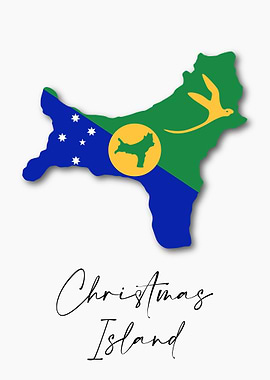 Christmas Island Map Flag