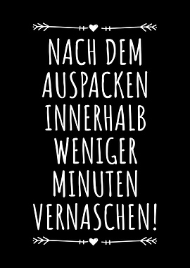 Nach Auspacken Vernaschen