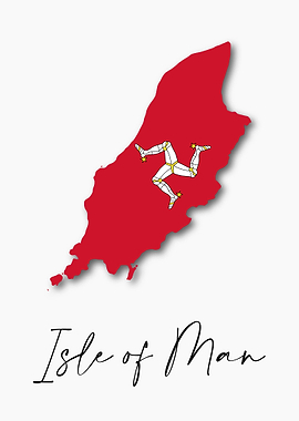 Isle Of Man Map Flag