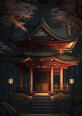 Pagoda at Night