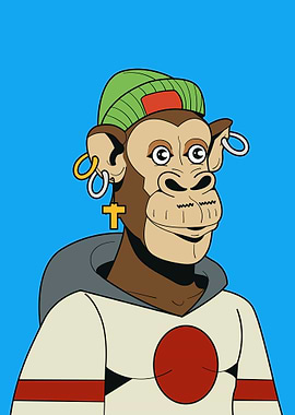Hand drawn nft style ape