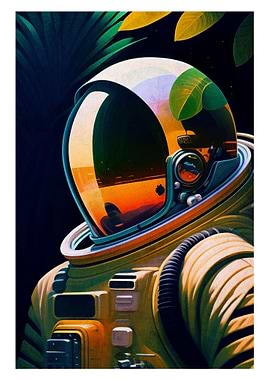 astronaut in the forest