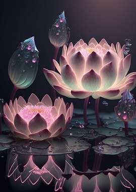 pink lotus flowers