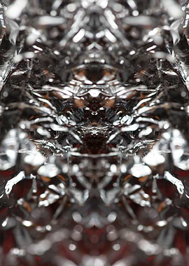 Red and silver alu foliage