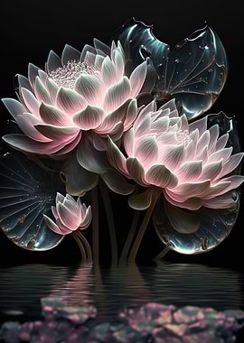 pink lotus flowers