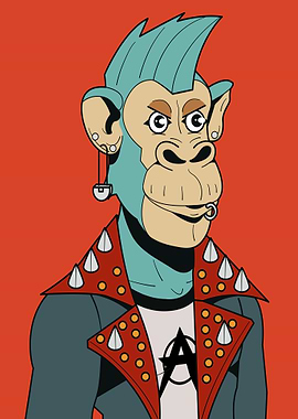 Hand drawn nft style ape