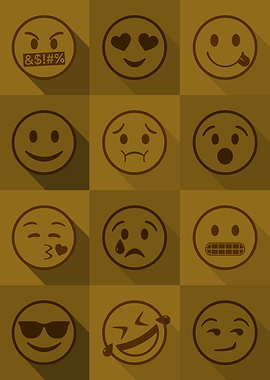 Emoji Expressions Yellow