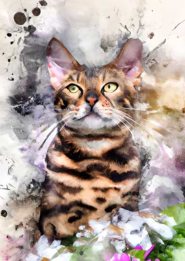 Cat Animal painted