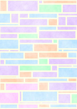 Retro Pastel Boho Mondrian