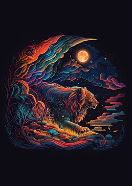 tiger neon light colors