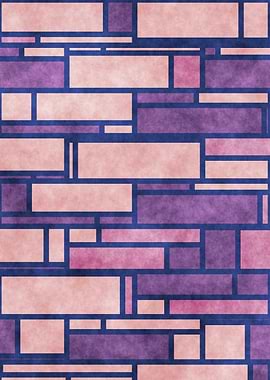 Funky Pastel Boho Mondrian