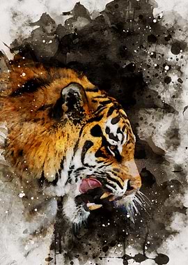 Watercolor Tiger