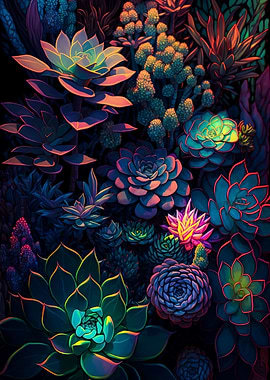 Magic Glowing Succulents