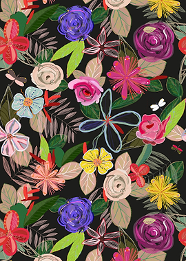 Vivid colorful botanical