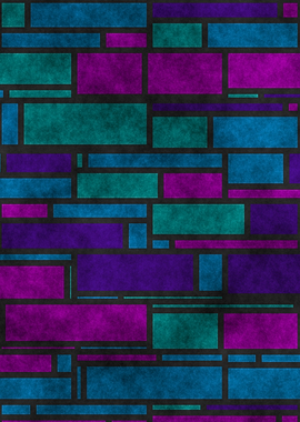 Jewel Tone Groovy Mondrian