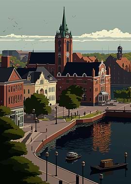 Fredrikstad pixel art