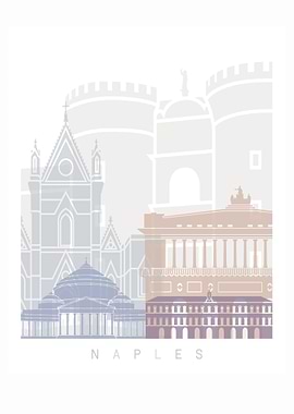 NAPLES SKYLINE POSTER