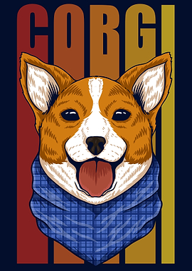 Corgi Dog Animal painted