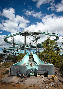 Abandoned water slide