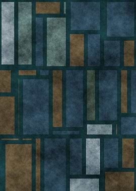 Groovy Boho Muted Mondrian