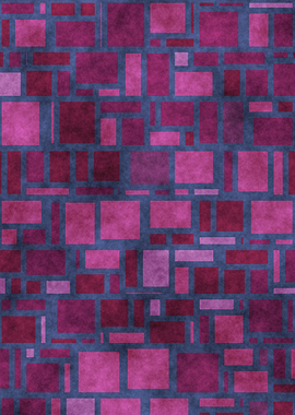 Groovy Retro Pink Mondrian