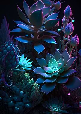Magic Glowing Succulents