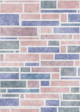 Retro Muted Boho Mondrian