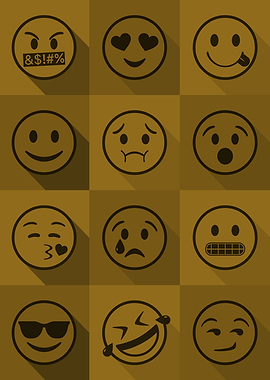 Emoji Expressions Yellow