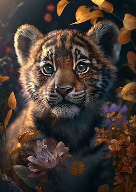 Cute Little Tiger Cub