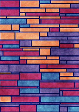 Boho Jewel Tone Mondrian