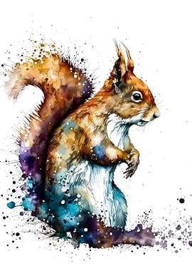 Squirrel Watercolor
