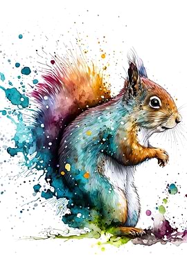 Squirrel Watercolor