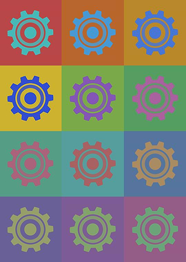 Engineer Gears Pop Art