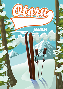 Otaru Japan ski art