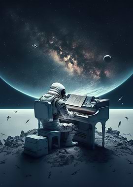 Piano in space