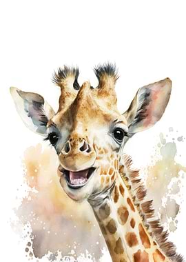 Baby Giraffe Watercolor