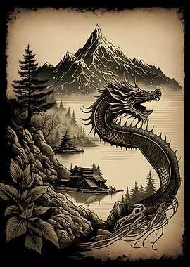 Chinese Dragon Drawing