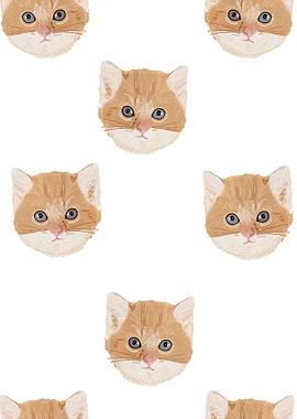 Cute yellow cat head