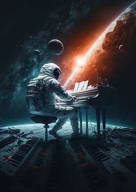 Piano in space