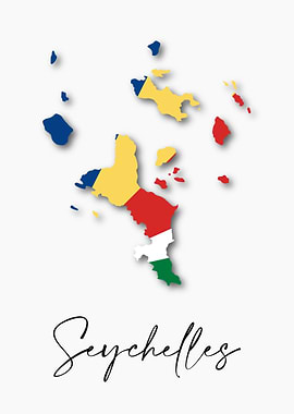 Seychelles Map Flag