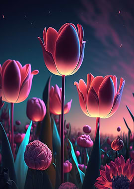 Tulip flowers