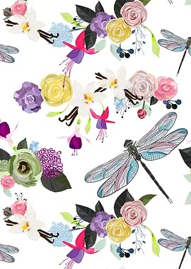 Hand drawing flowers