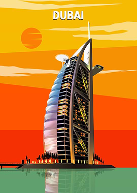 Dubai Art Poster Design