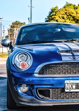 Blue Mini Cooper