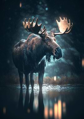 Moose Night The Rain