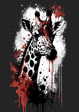 African Giraffe Painting