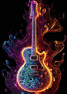 Neon guitar
