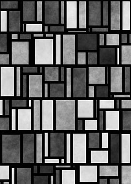 Monochrome Modern Mondrian