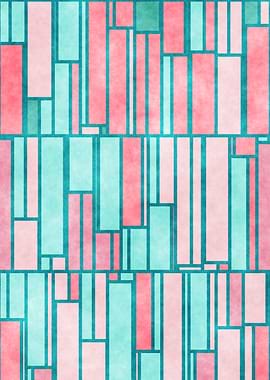 Retro Boho Groovy Mondrian