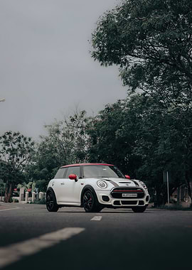 White Mini Cooper